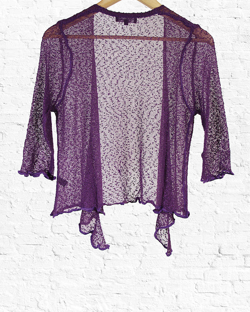 Purple open store cardigan