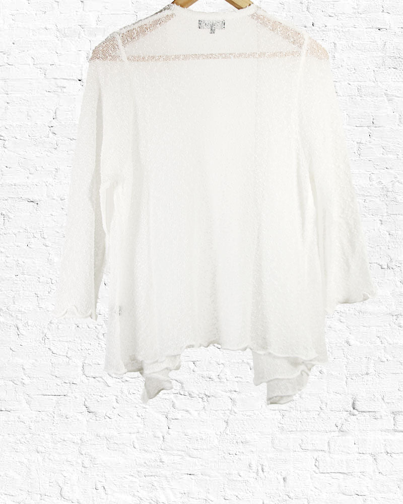 Sheer white clearance cardigan