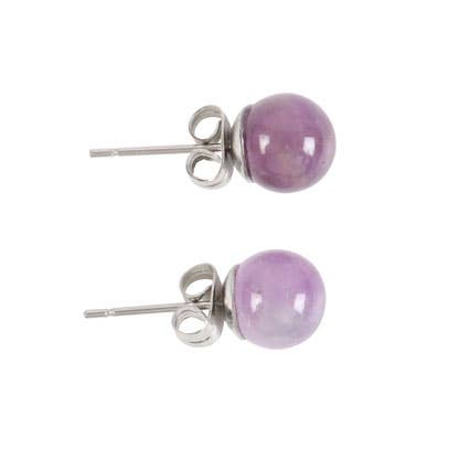 Amethyst Semi Precious Crystal Earrings from Hilltribe Ontario