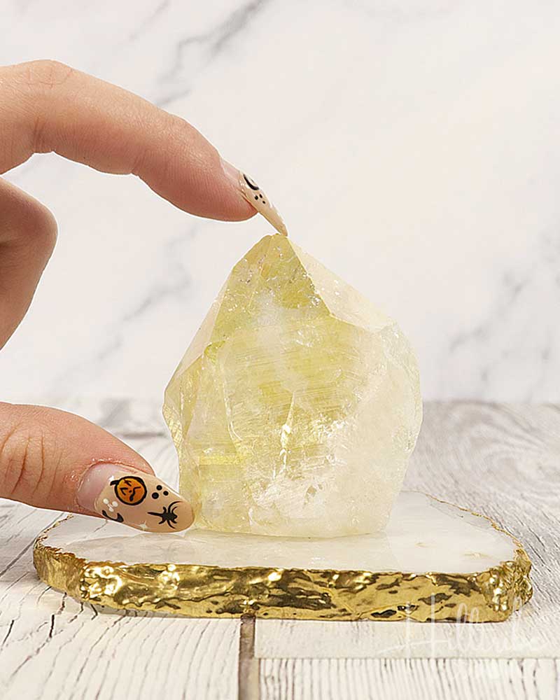 Angel Aura Citrine Point Base Cut from Hilltribe Ontario