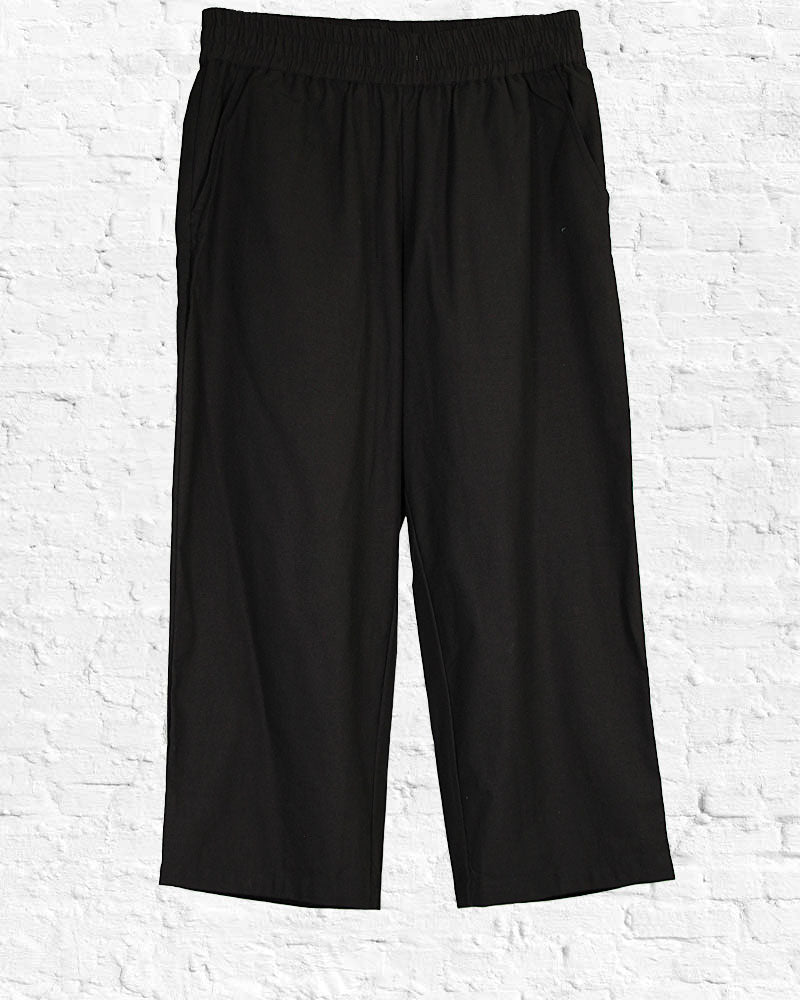 Black Linen Newport Capris Hilltribe Ontario XL