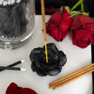 Black Rose Resin Incense Stick Holder from Hilltribe Ontario