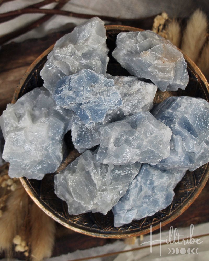 Blue Calcite Raw from Hilltribe Ontario