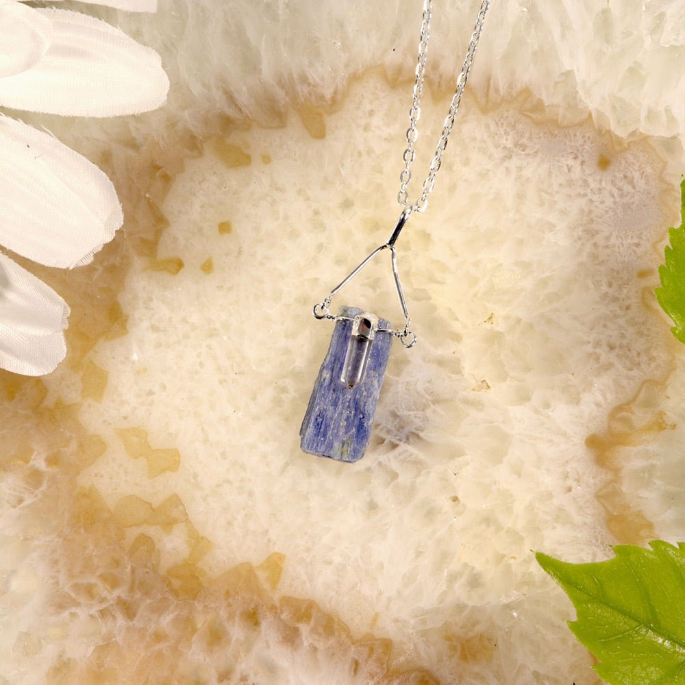 Blue Kyanite + Quartz Pendant from Hilltribe Ontario