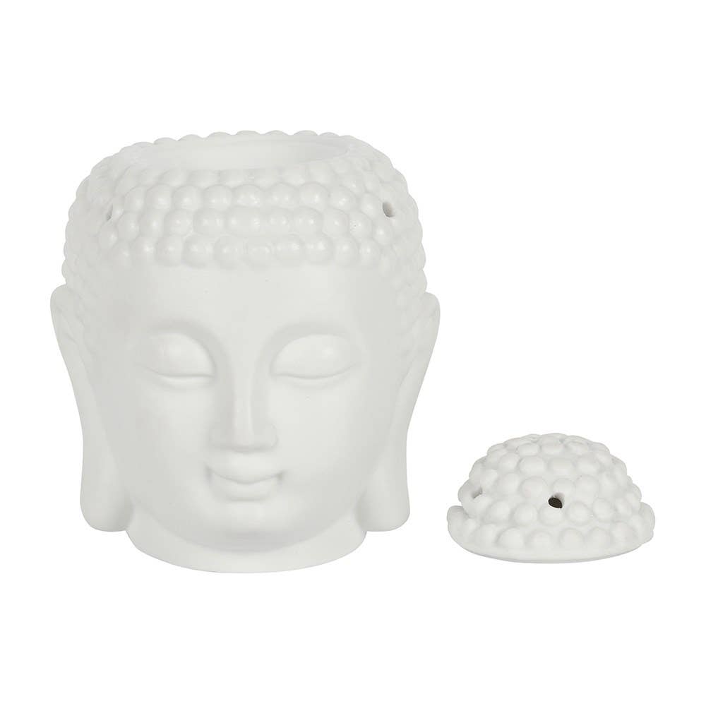 Buddha Head Oil Burner + Wax Warmer White from Hilltribe Ontario