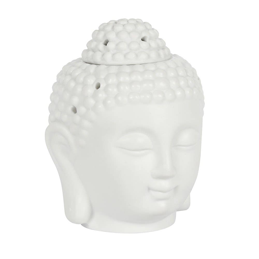 Buddha Head Oil Burner + Wax Warmer White from Hilltribe Ontario