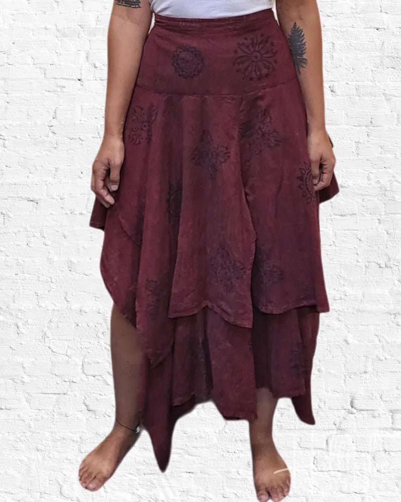 Burgundy Shasta Skirt from Hilltribe Ontario