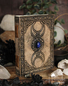 Crystal Triple Moon Leather Journal from Hilltribe Ontario