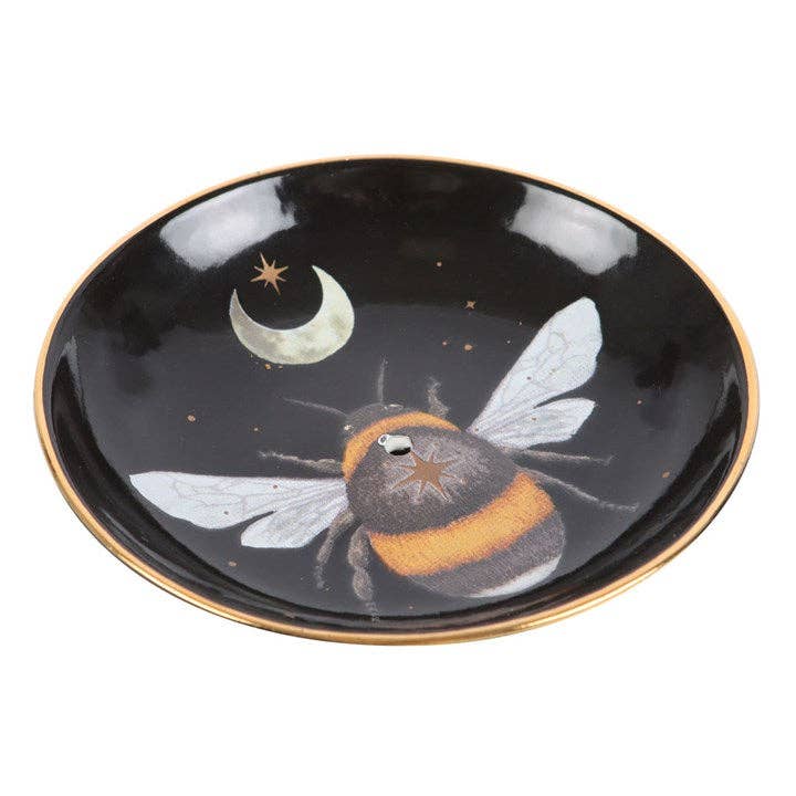 Forest Bee Ceramic Incense Holder Plate from Hilltribe Ontario