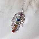 Hamsa Hand Chakra Pendant from Hilltribe Ontario