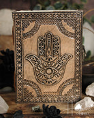 Hamsa Hand Leather Journal from Hilltribe Ontario