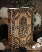 Hamsa Hand Leather Journal from Hilltribe Ontario