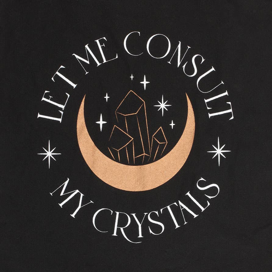 Let Me Consult My Crystals Polycotton Tote from Hilltribe Ontario