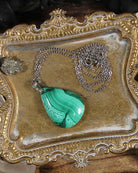 Malachite Earth Stone Necklace from Hilltribe Ontario