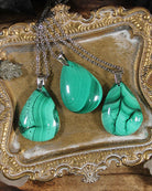 Malachite Earth Stone Necklace from Hilltribe Ontario