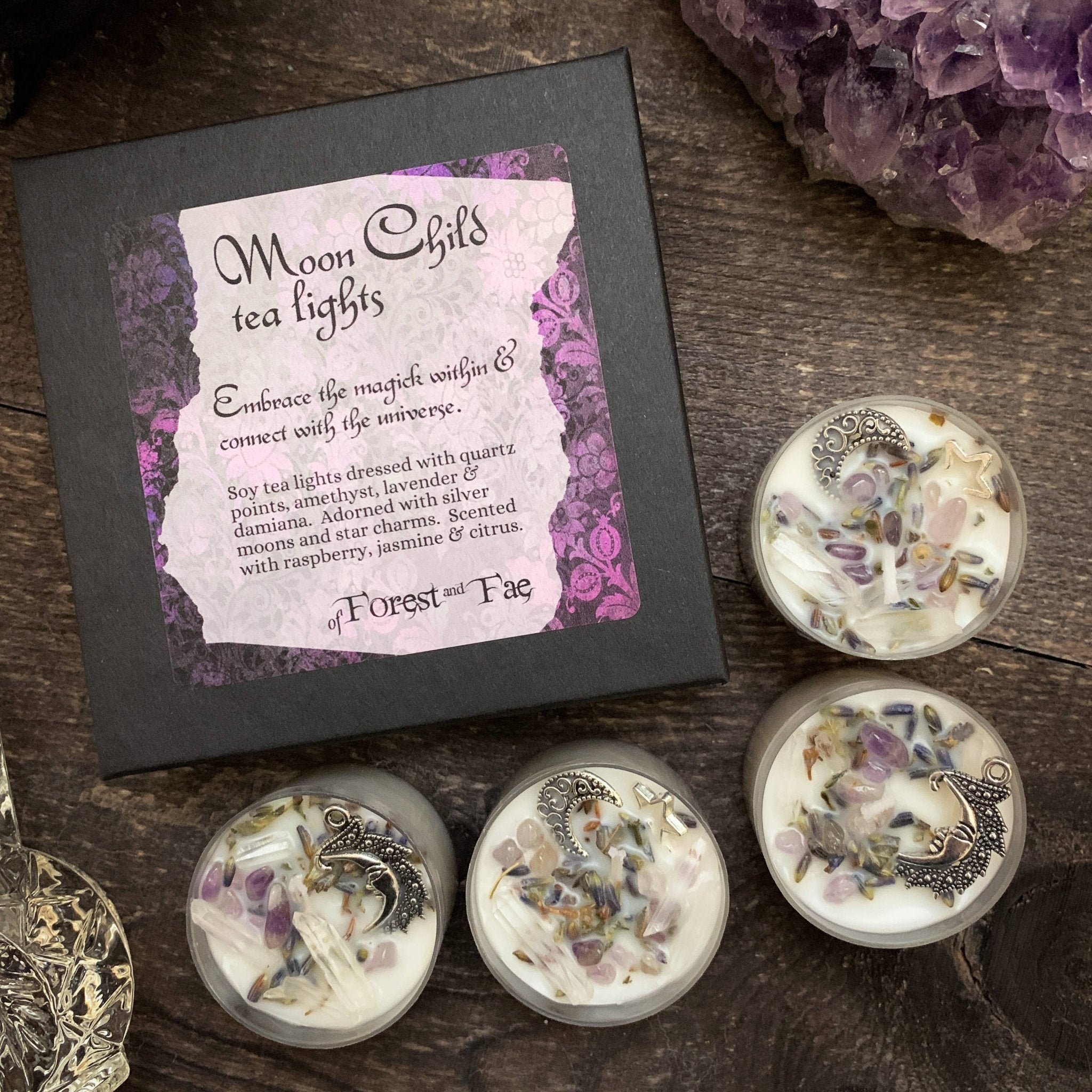 Moon Child Tea Light Candle Set from Hilltribe Ontario