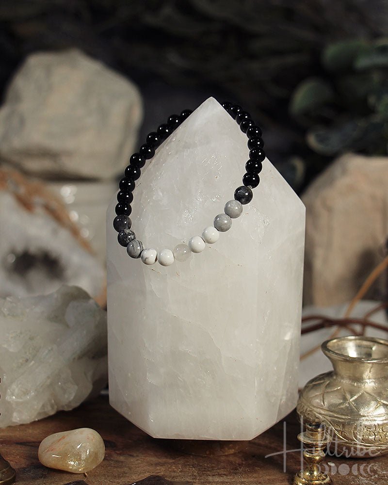 Moon Phase Semi - Precious Gemstone Bracelet from Hilltribe Ontario