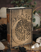 Moon Phases Leather Journal from Hilltribe Ontario