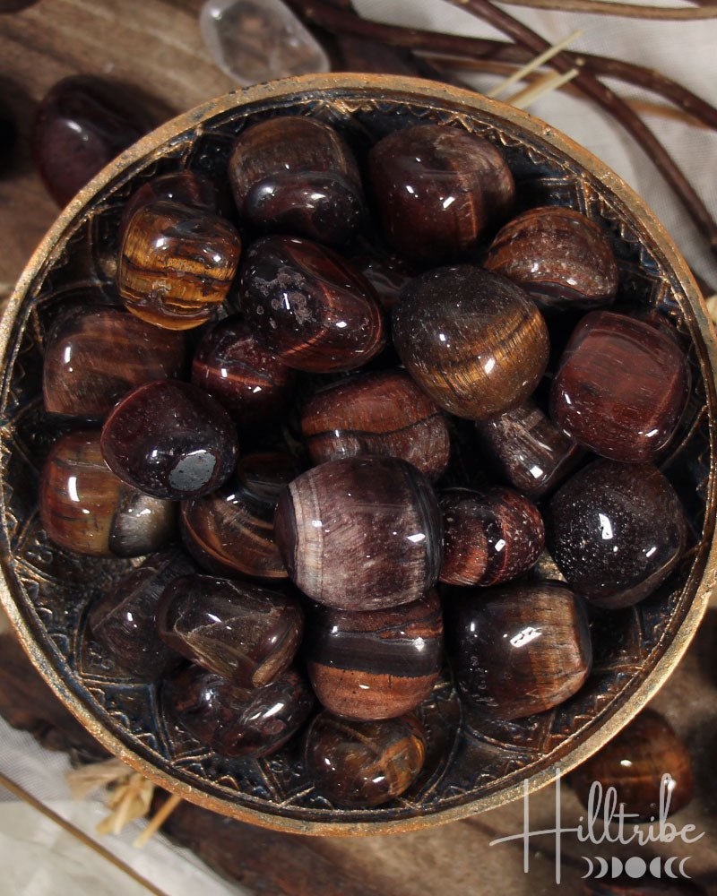 Multi - Colour Tiger Eye Tumbled from Hilltribe Ontario