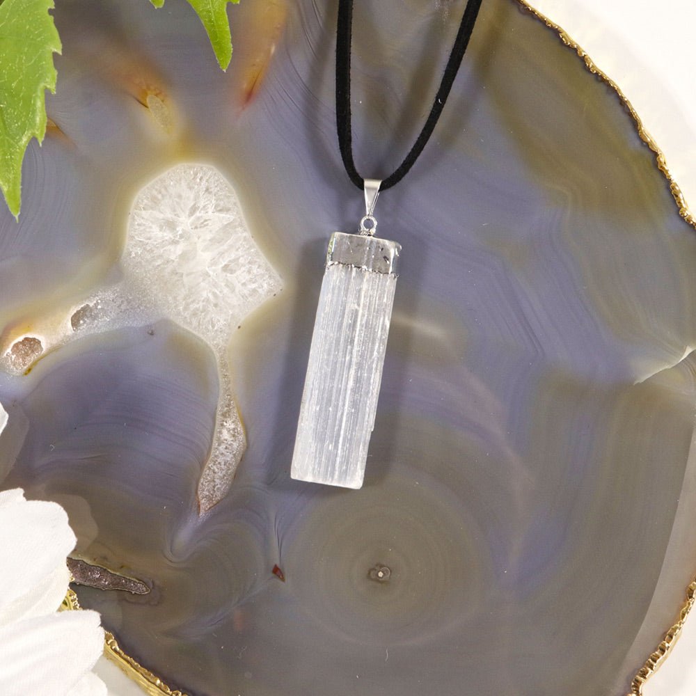 Natural Selenite Pendant from Hilltribe Ontario