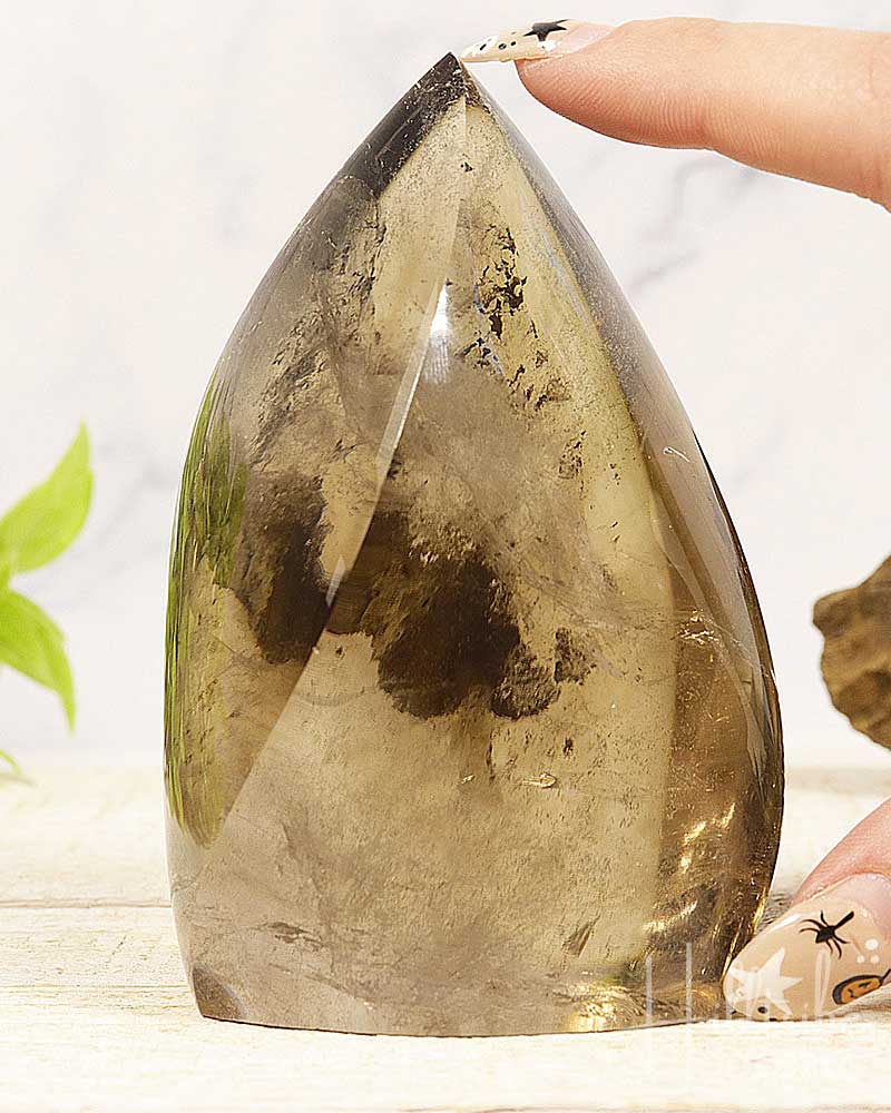 Natural Smoky Quartz Flame from Hilltribe Ontario