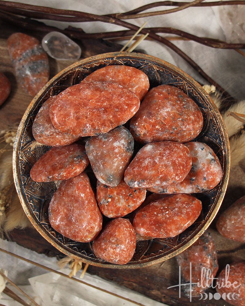 Orange Calcite Tumbled - Brazil from Hilltribe Ontario