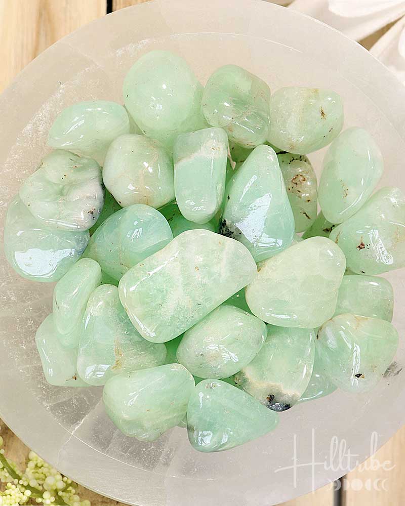 Prehnite Tumbled from Hilltribe Ontario