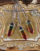 Rainbow Aura Quartz Point Necklace from Hilltribe Ontario