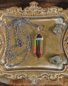 Rainbow Aura Quartz Point Necklace from Hilltribe Ontario