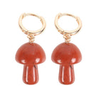 Red Jasper Crystal Mushroom Earrings from Hilltribe Ontario