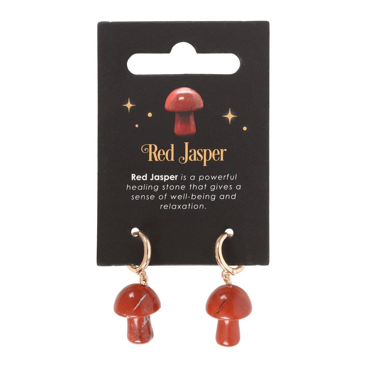 Red Jasper Crystal Mushroom Earrings from Hilltribe Ontario