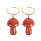 Red Jasper Crystal Mushroom Earrings from Hilltribe Ontario