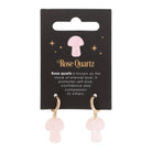 Rose Quartz Crystal Mushroom Earrings from Hilltribe Ontario