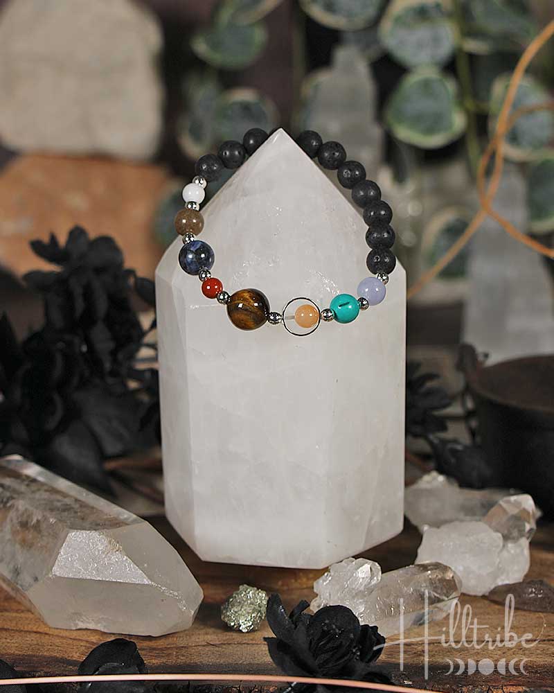 Solar System Gemstone Power Bracelet from Hilltribe Ontario