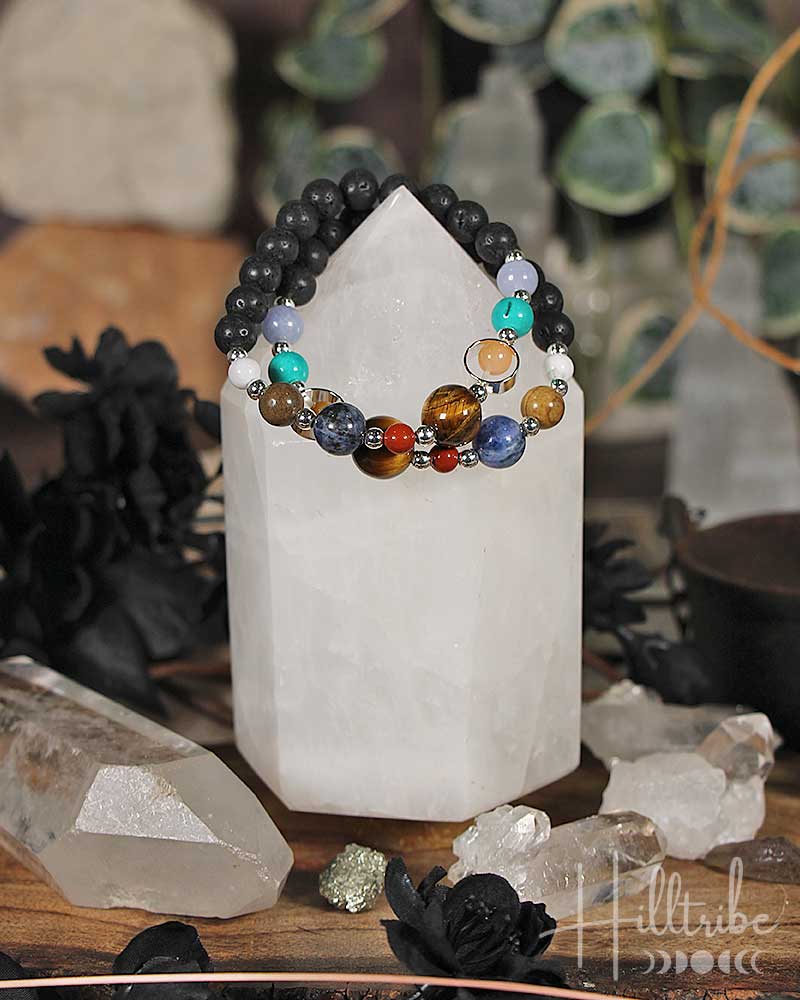 Solar System Gemstone Power Bracelet from Hilltribe Ontario