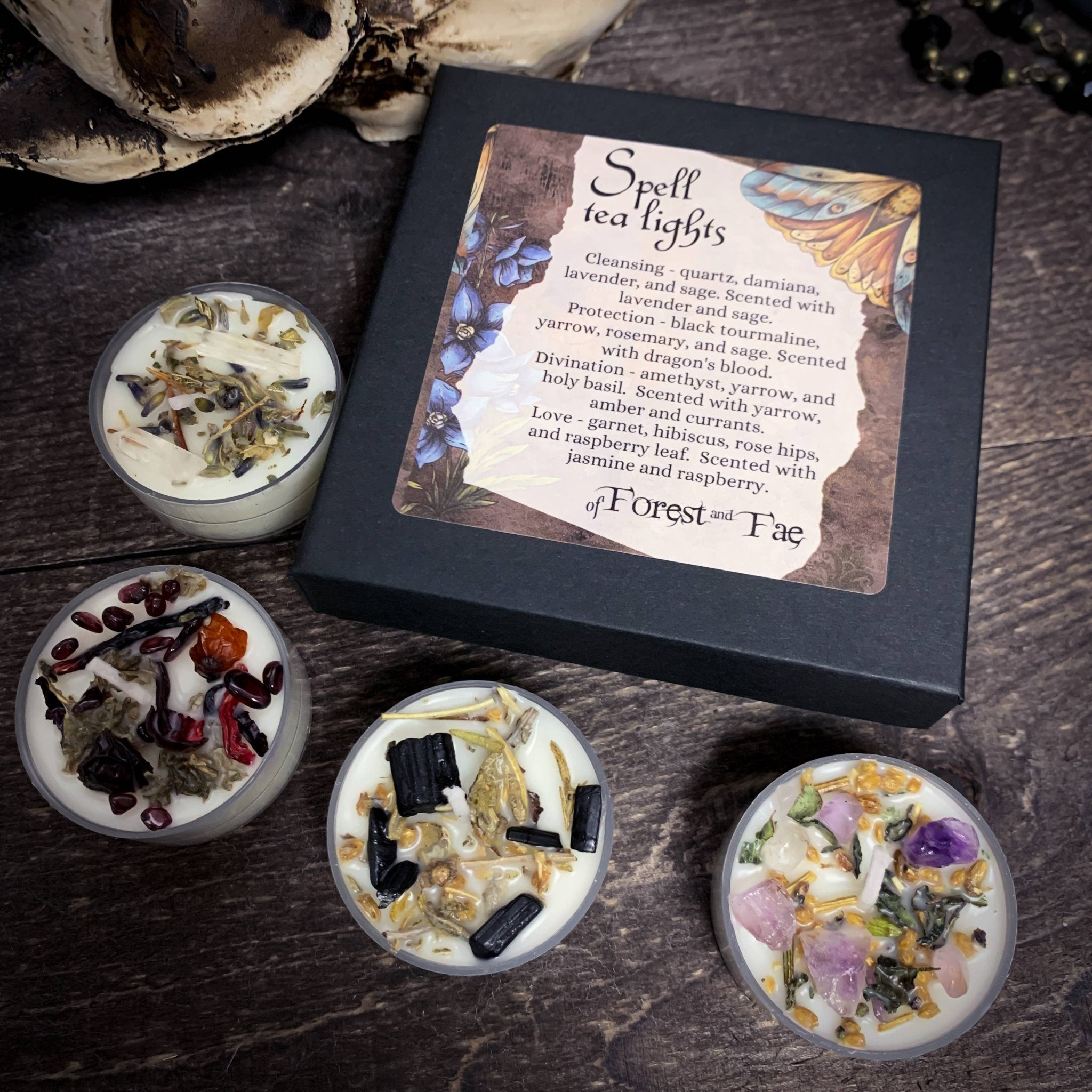 Spell Tea Light Candle Set from Hilltribe Ontario