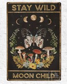 Stay Wild Moon Child Mushroom Wall Plaque from Hilltribe Ontario