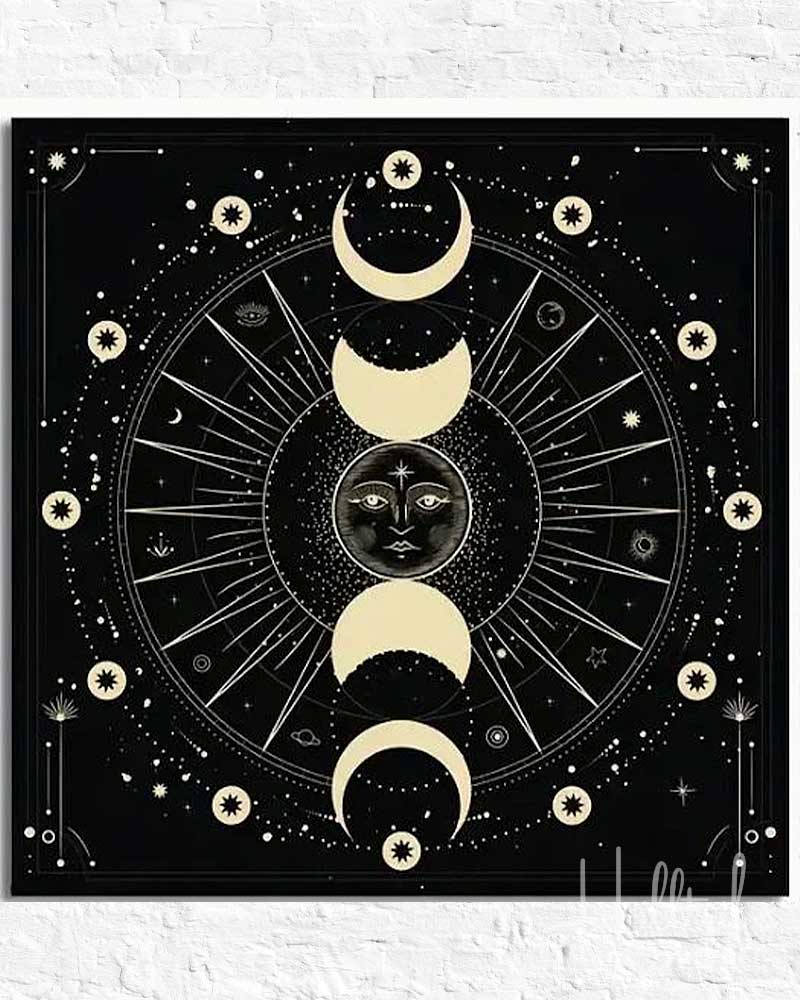 Sun + Moon Celestial Tarot/Oracle Cloth from Hilltribe Ontario