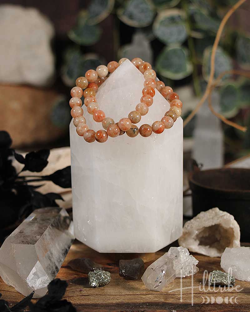 Sunstone Gemstone Power Bracelet 8mm from Hilltribe Ontario