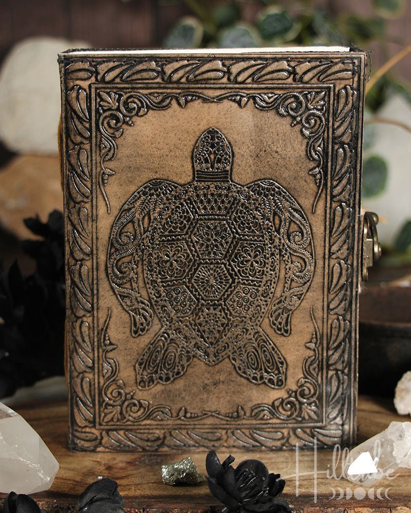 Turtle Embossed Leather Journal from Hilltribe Ontario