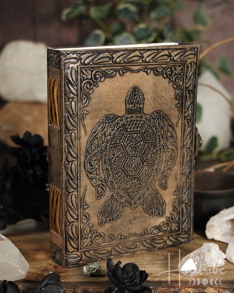 Turtle Embossed Leather Journal from Hilltribe Ontario