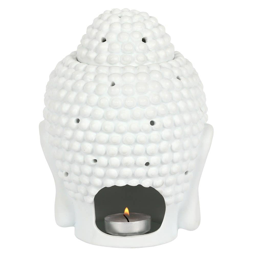 White Buddha Oil Burner + Wax Warmer Large from Hilltribe Ontario