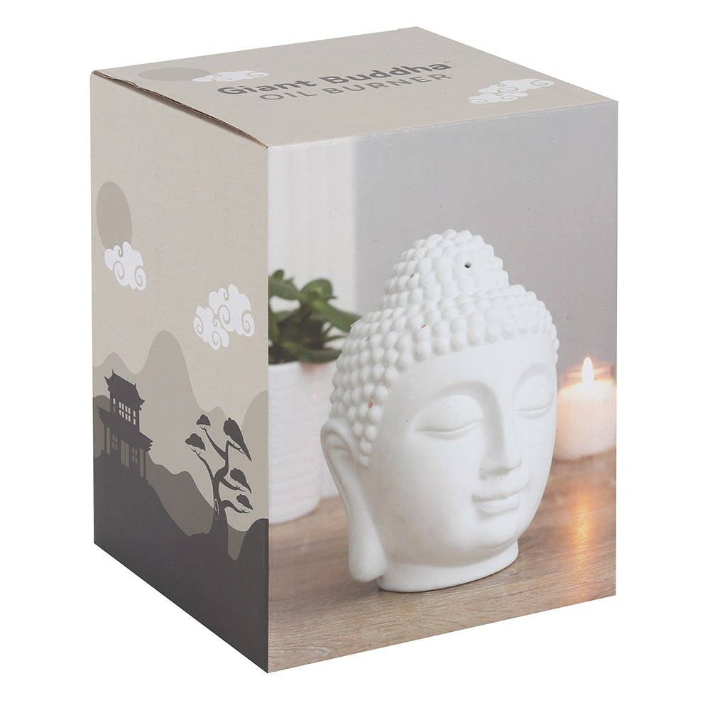 White Buddha Oil Burner + Wax Warmer Large from Hilltribe Ontario