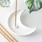 White Crescent Moon Incense Stick Holder from Hilltribe Ontario