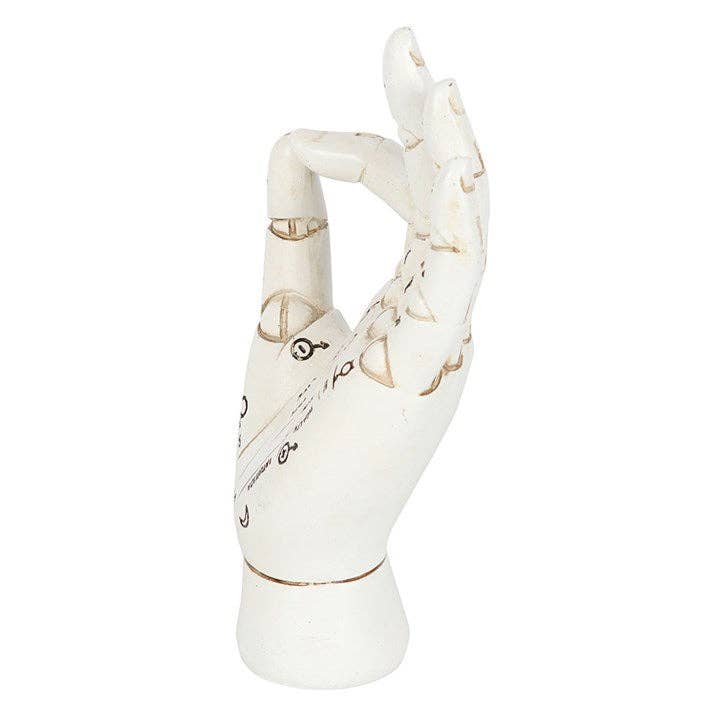 White Palmistry Hand Decorative Ornament from Hilltribe Ontario