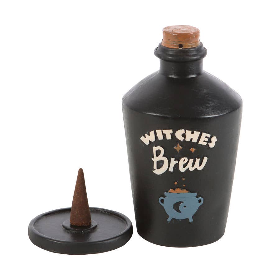 Witches Brew Potion Bottle Cone Incense Burner from Hilltribe Ontario