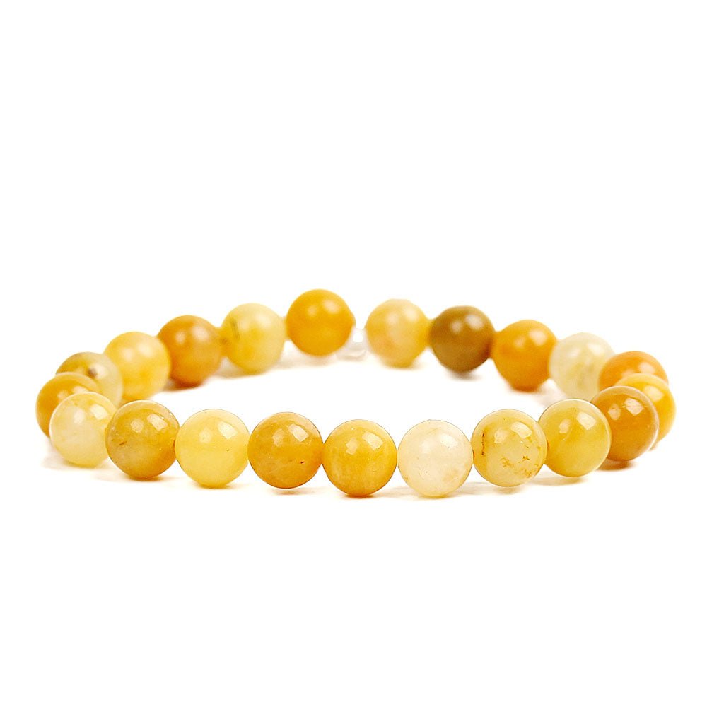 Yellow Jade & Rough Cut deals Diamond Bracelet