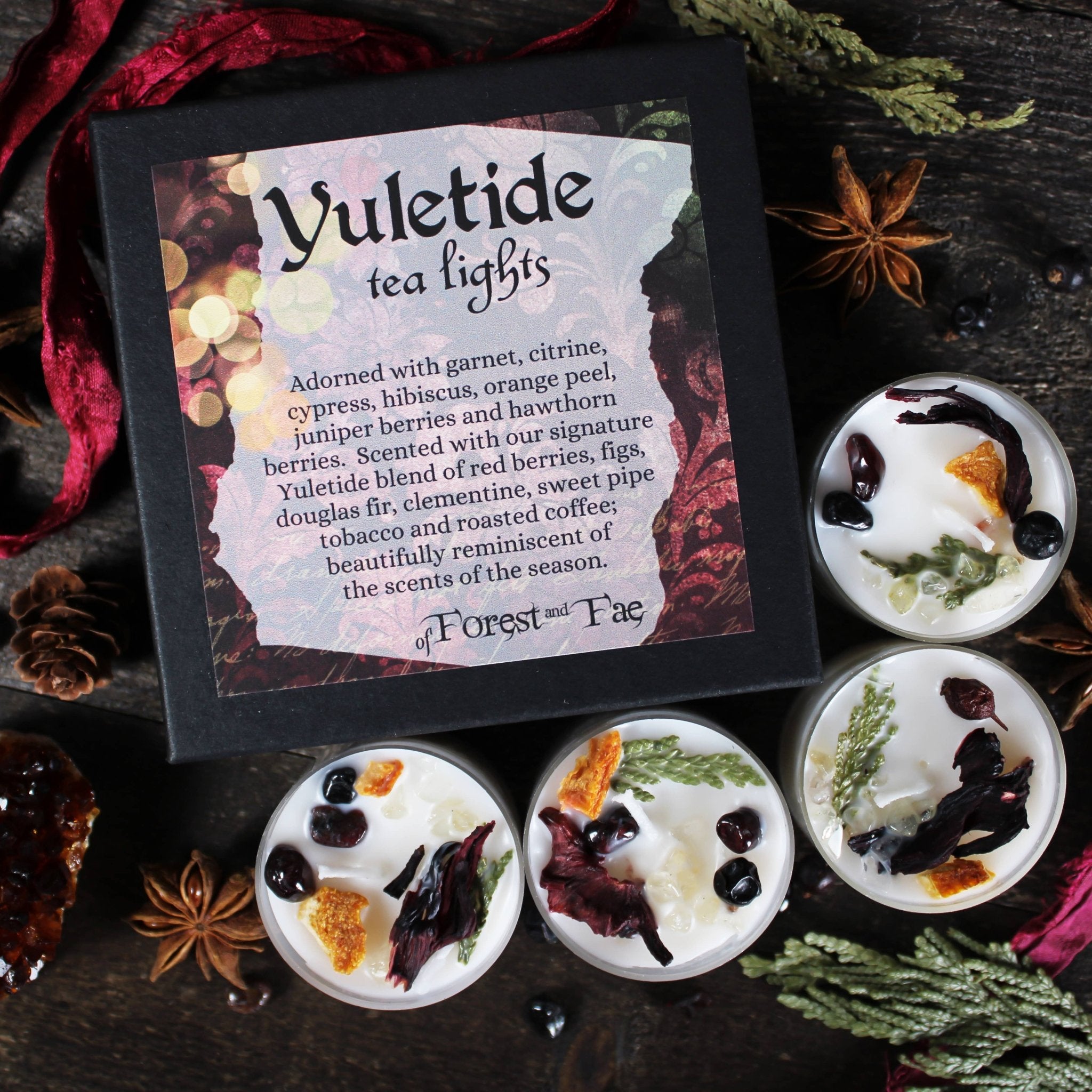 Yuletide Tea Lights from Hilltribe Ontario