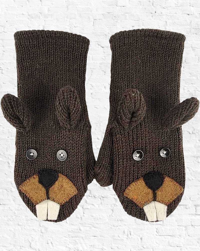 Beaver Mittens from Hilltribe Ontario