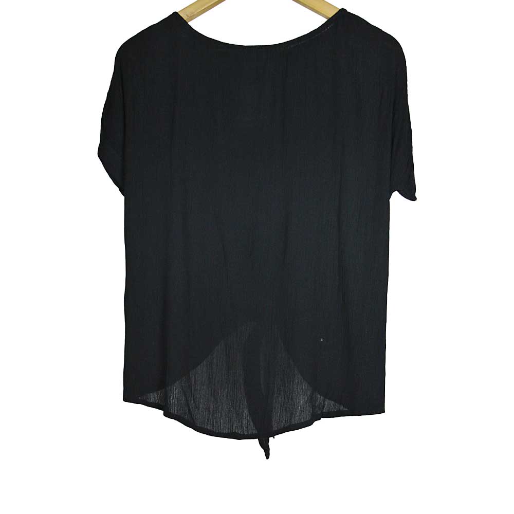 Black Crepe Tie Top from Hilltribe Ontario